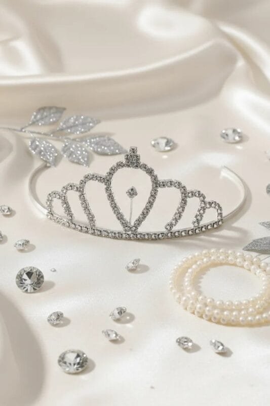 Tiara o corona de princesa con peineta