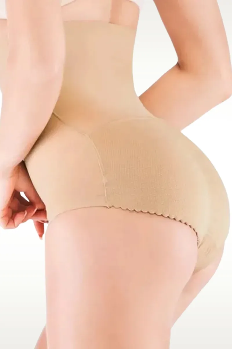 Bombacha con relleno con faja alta cola push up aumento glúteos