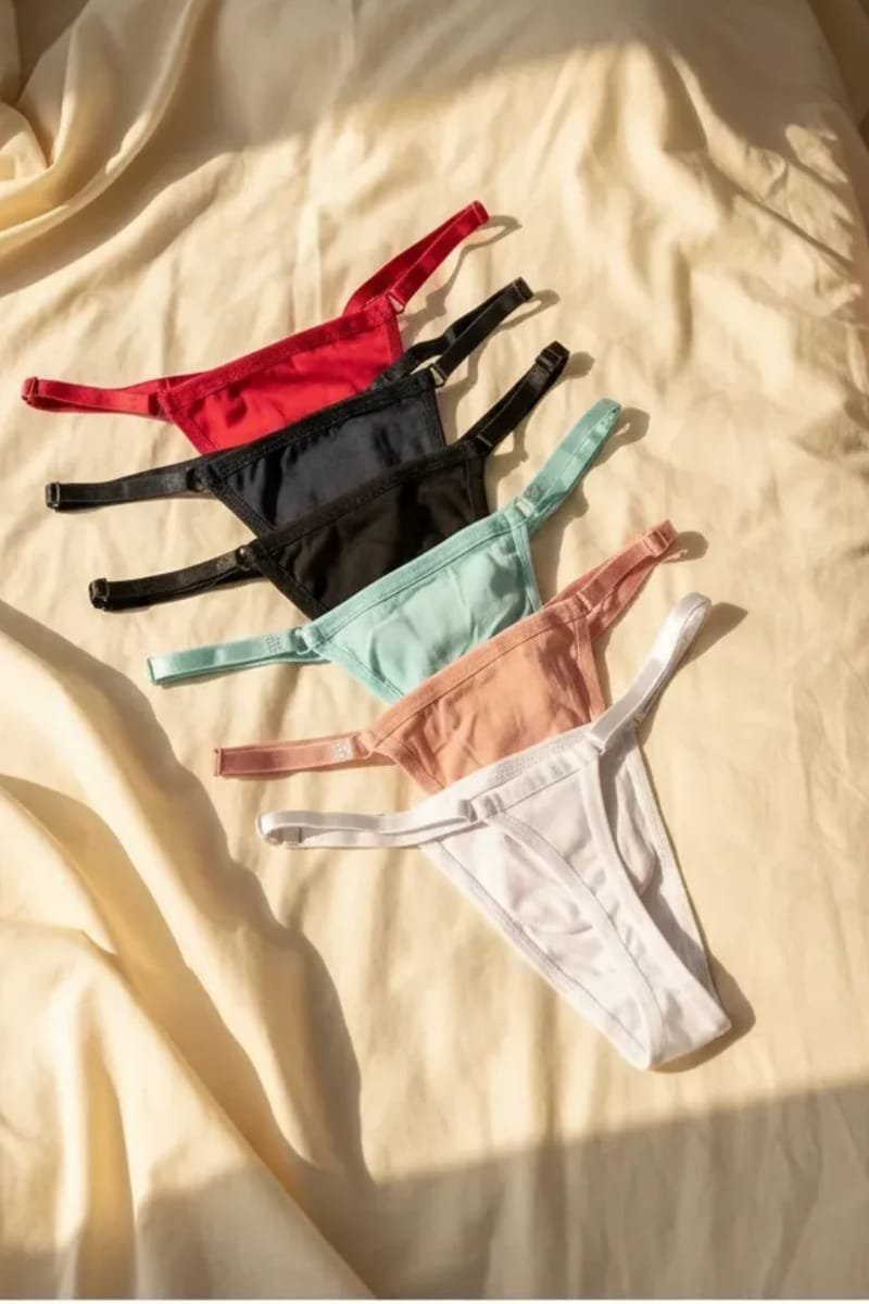 Pack x3 Bombachas colaless de algodón ajustables - Imagen 3