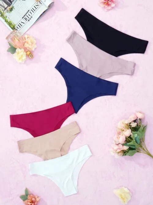 Bombachas bikini sin costura tela invisible Pack X3