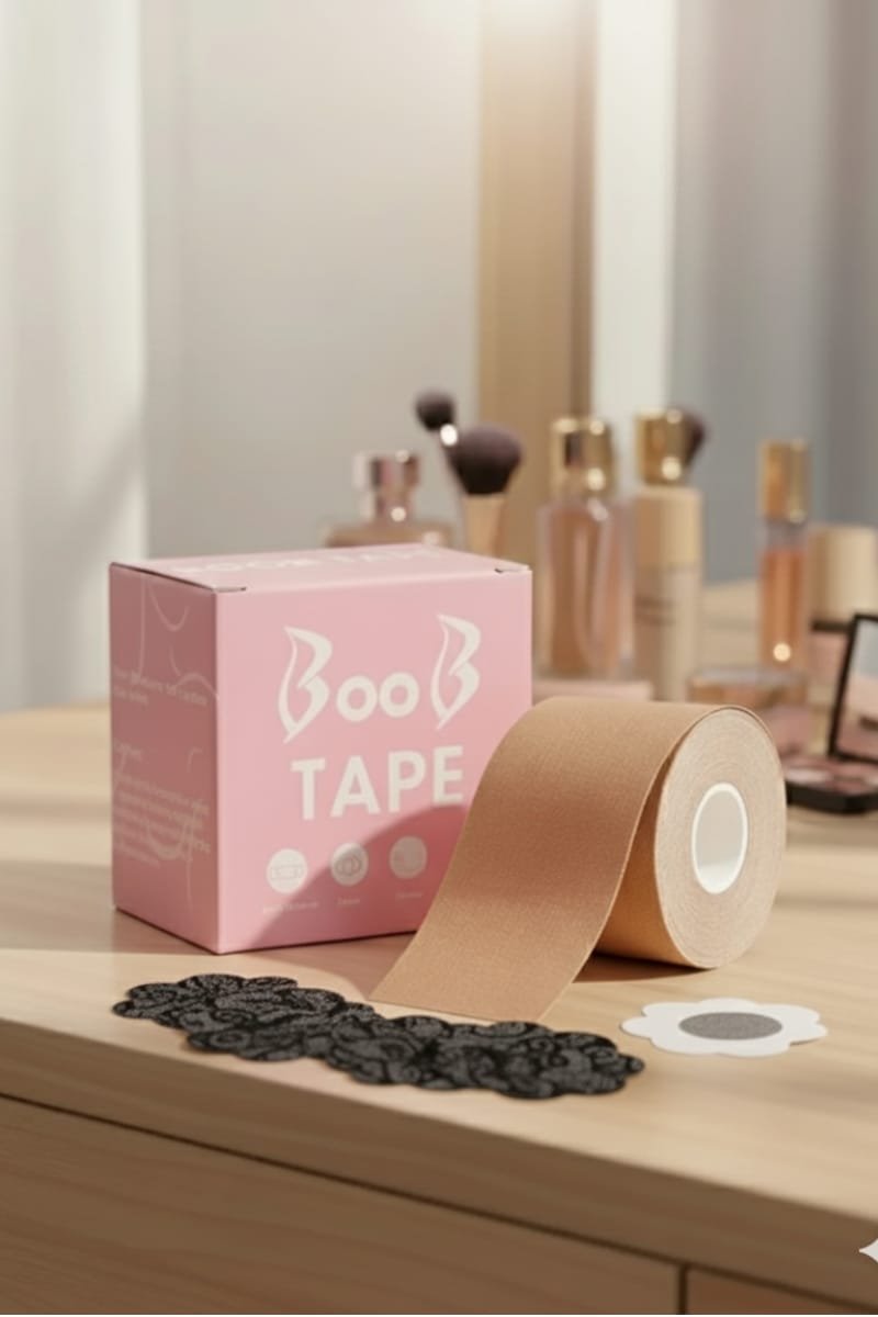 Cinta levanta busto Boob Tape adhesiva + 10 pezoneras