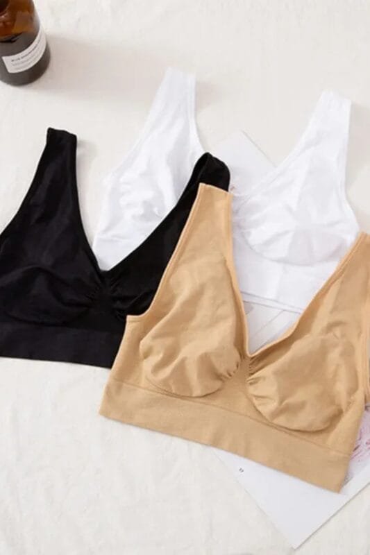 Pack X3 Soutien top deportivo talla plus sin costura