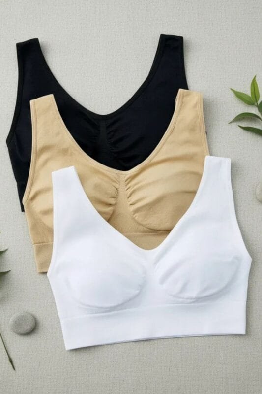 Pack X3 Soutien deportivo de microfibra sin costura