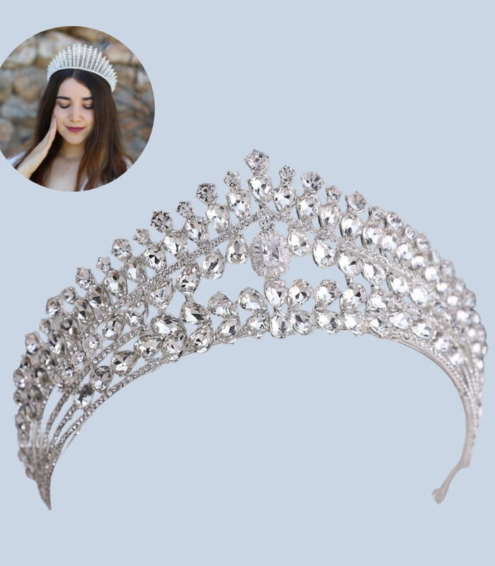 Tiara corona vincha novia 15 Reina y Princesas