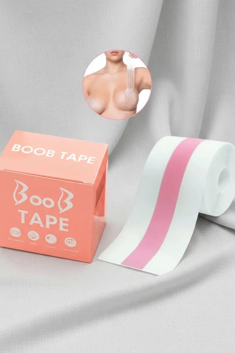 Cinta levanta busto boob tape invisible transparente - Imagen 2