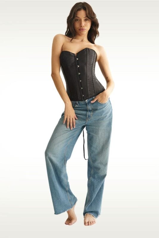 Corset Victoriano Overbust reductor con 14 varillas de acero