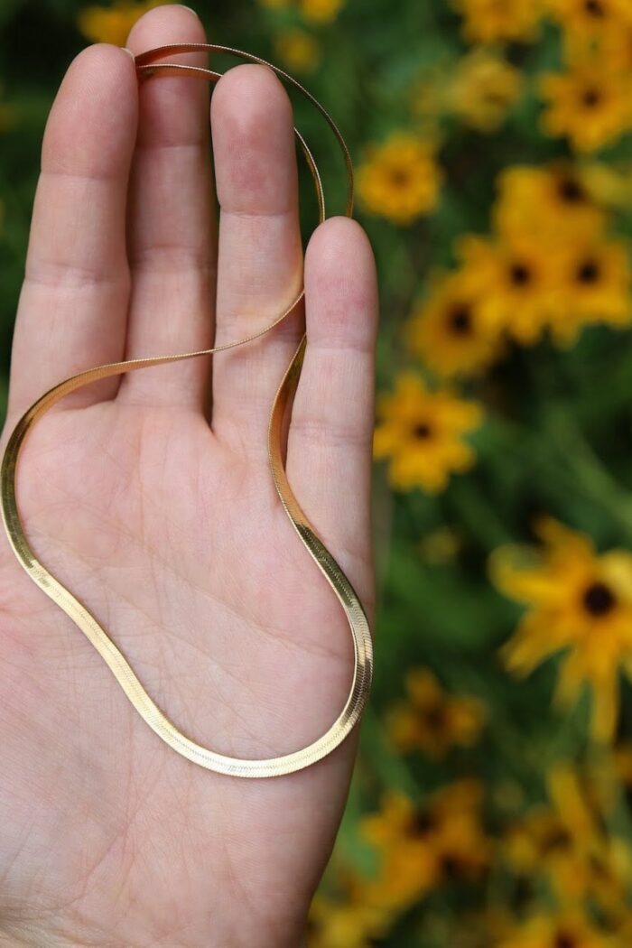 Cadena acero quirúrgico serpiente joyas