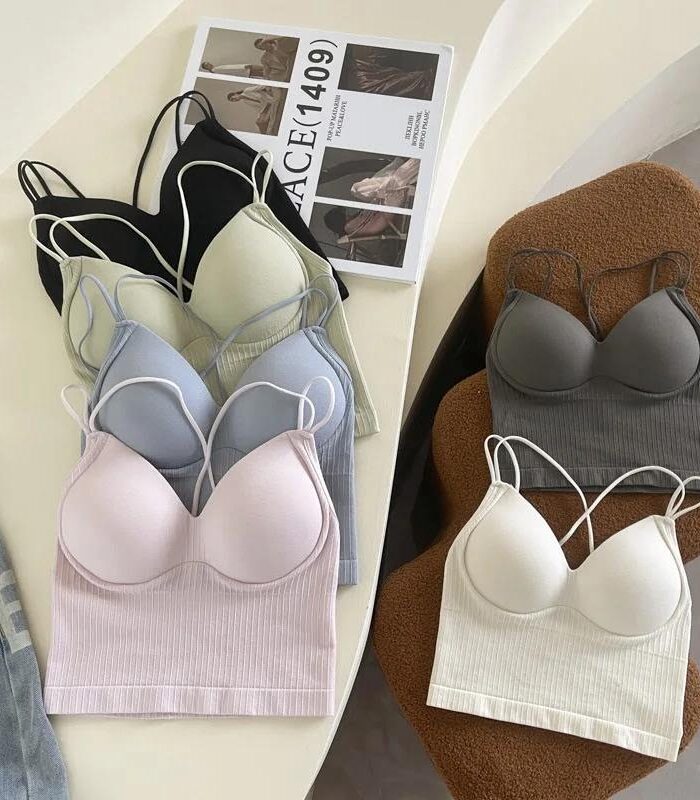 Pack x3 Top Soutien sin costuras espalda cruzada