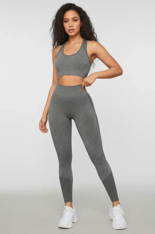 Conjunto deportivo 2 piezas calza top yoga gym