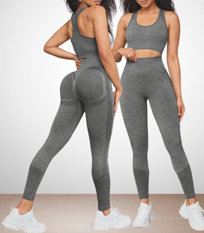 Conjunto deportivo 2 piezas calza top yoga gym