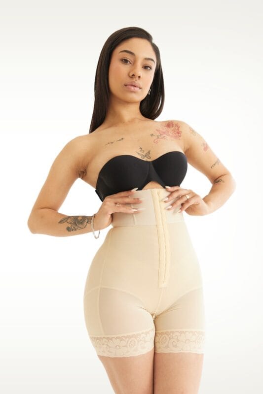 Faja strapless – Control de abdomen con cinturón ajustable