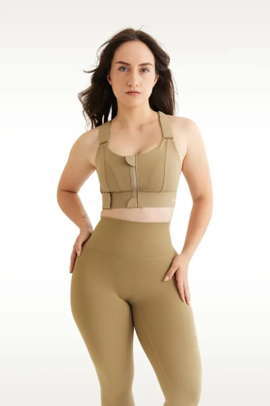 Conjunto deportivo top alto impacto + calza modeladora sport
