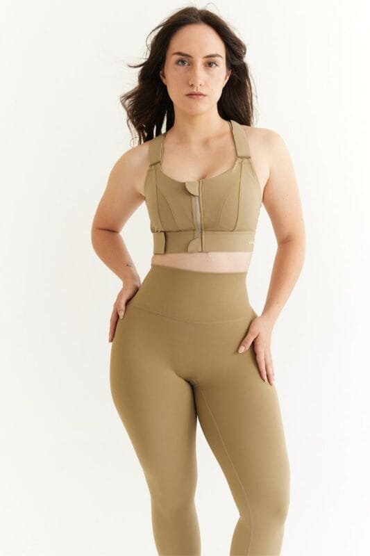 Conjunto deportivo top alto impacto + calza modeladora sport running