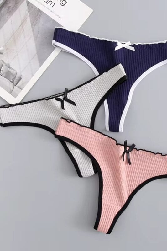 Pack x3 Bombacha colaless de algodón morley