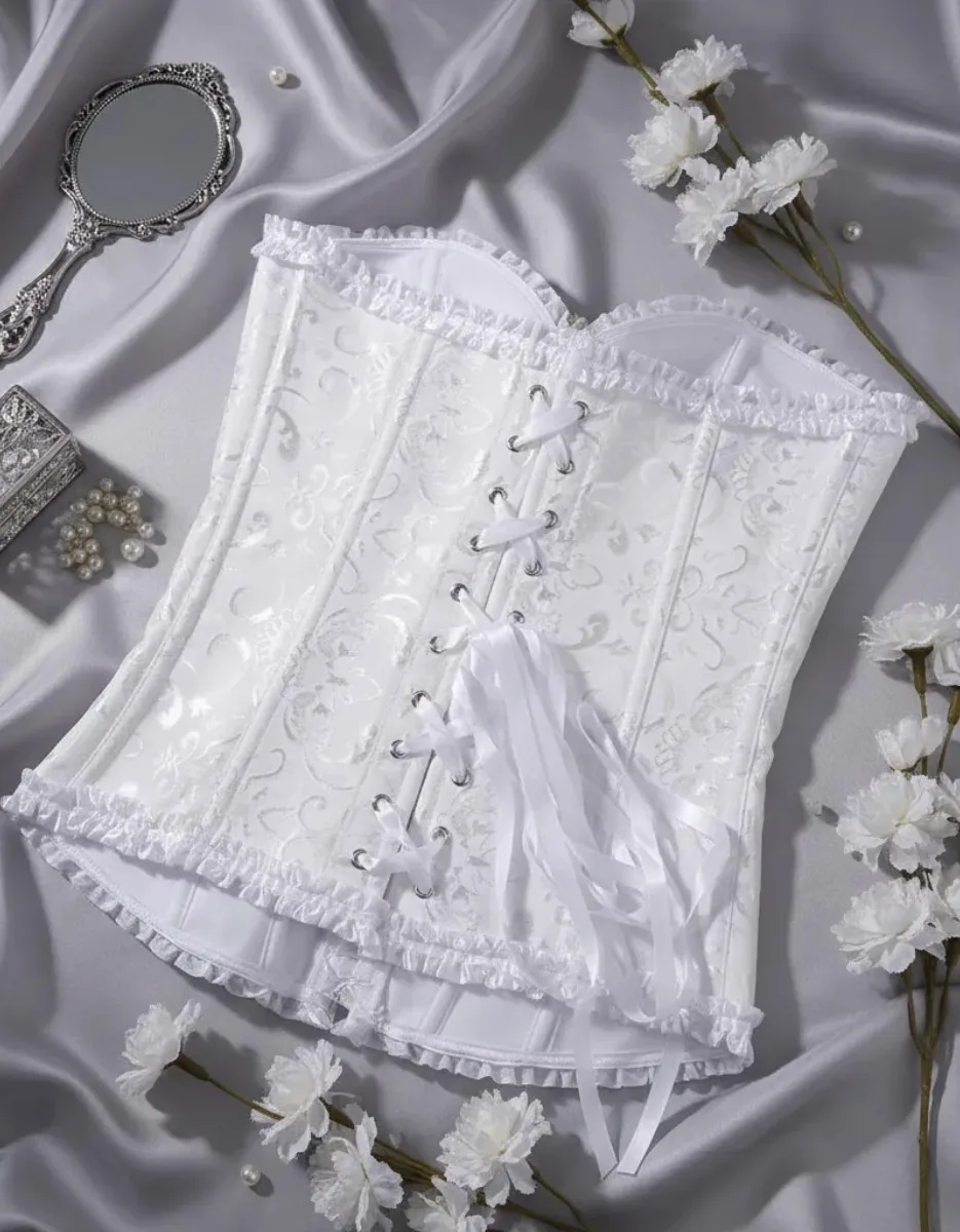Corset Victoriano overbust reductor con cremallera - Imagen 7