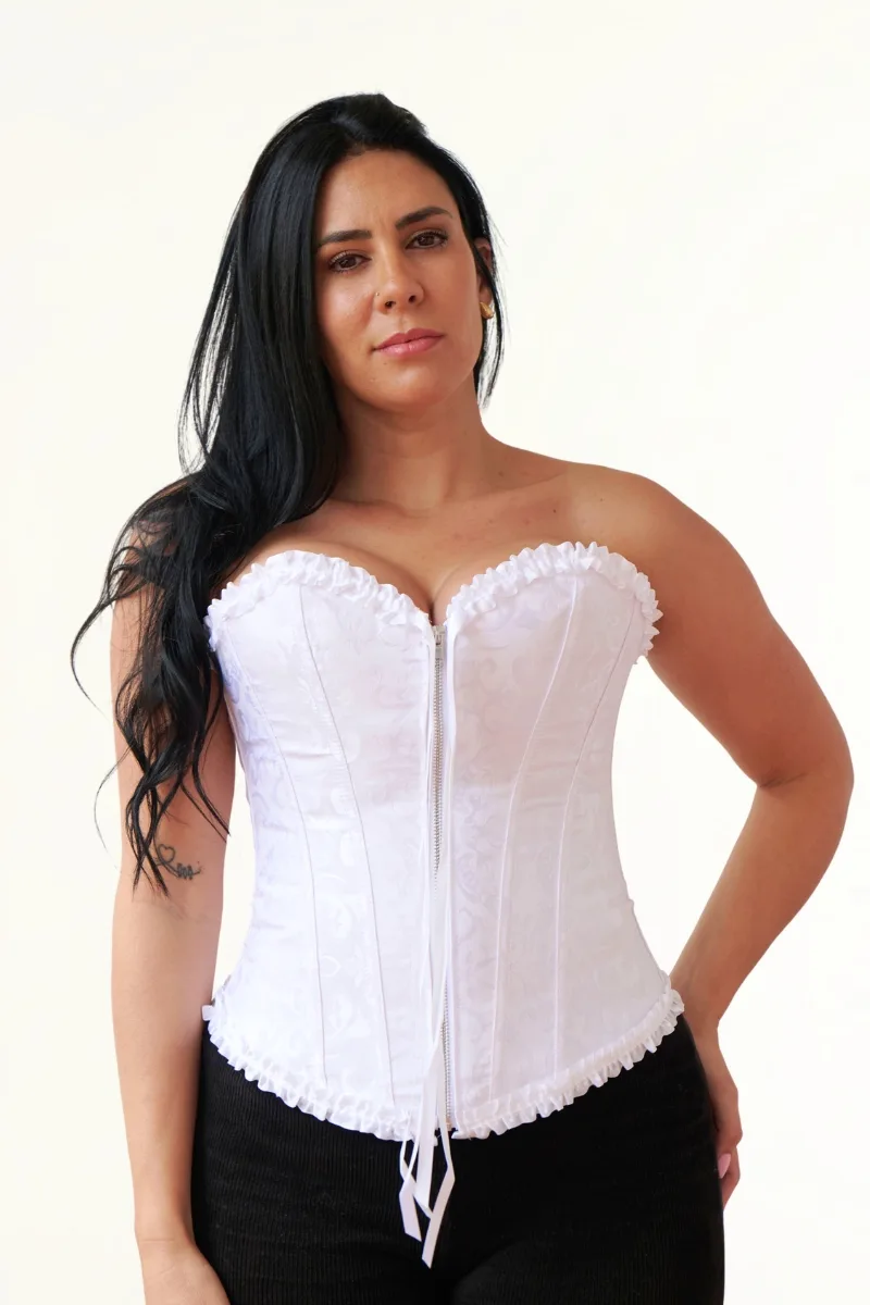 Corset Victoriano overbust reductor con cremallera - Imagen 6