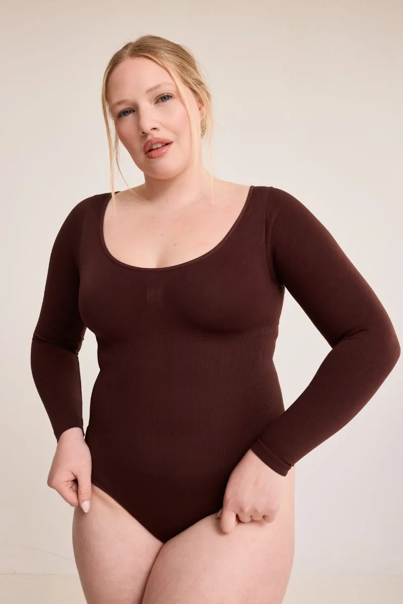 Body modelador manga larga control abdomen Cris Cris