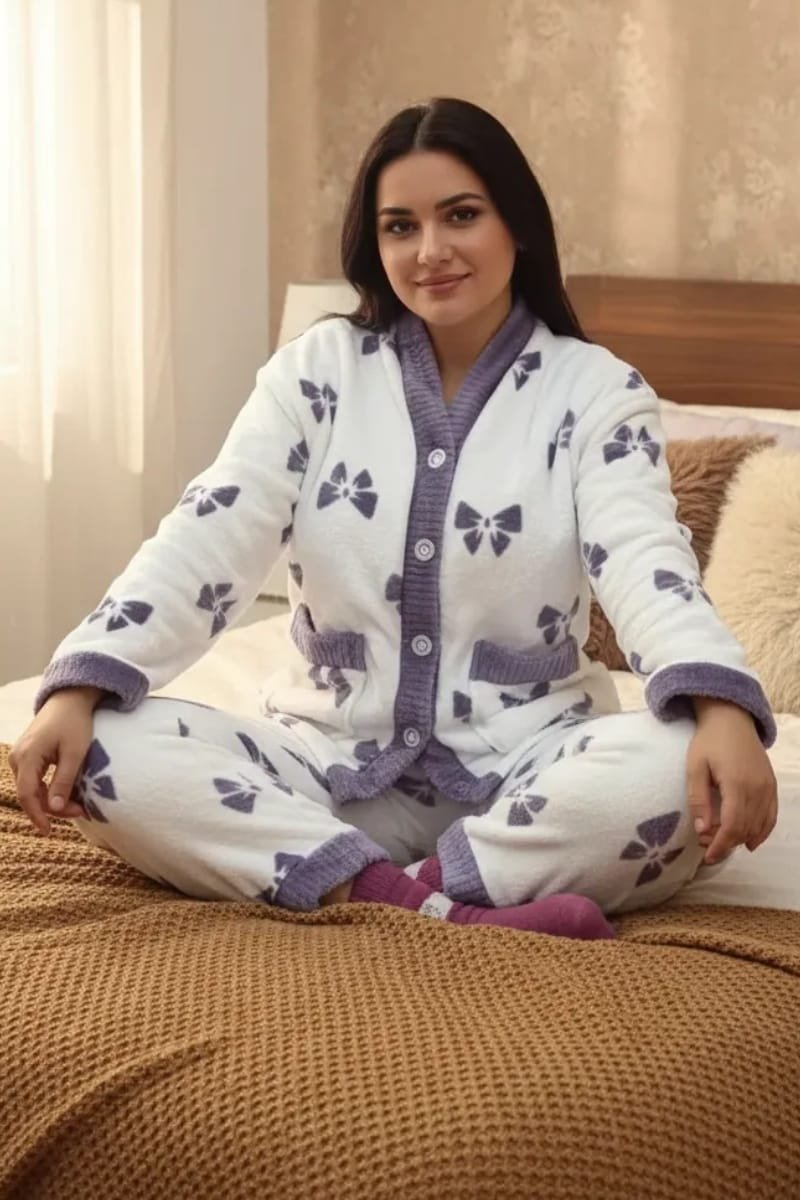 Pijama mujer con estampado de lazos - Imagen 3