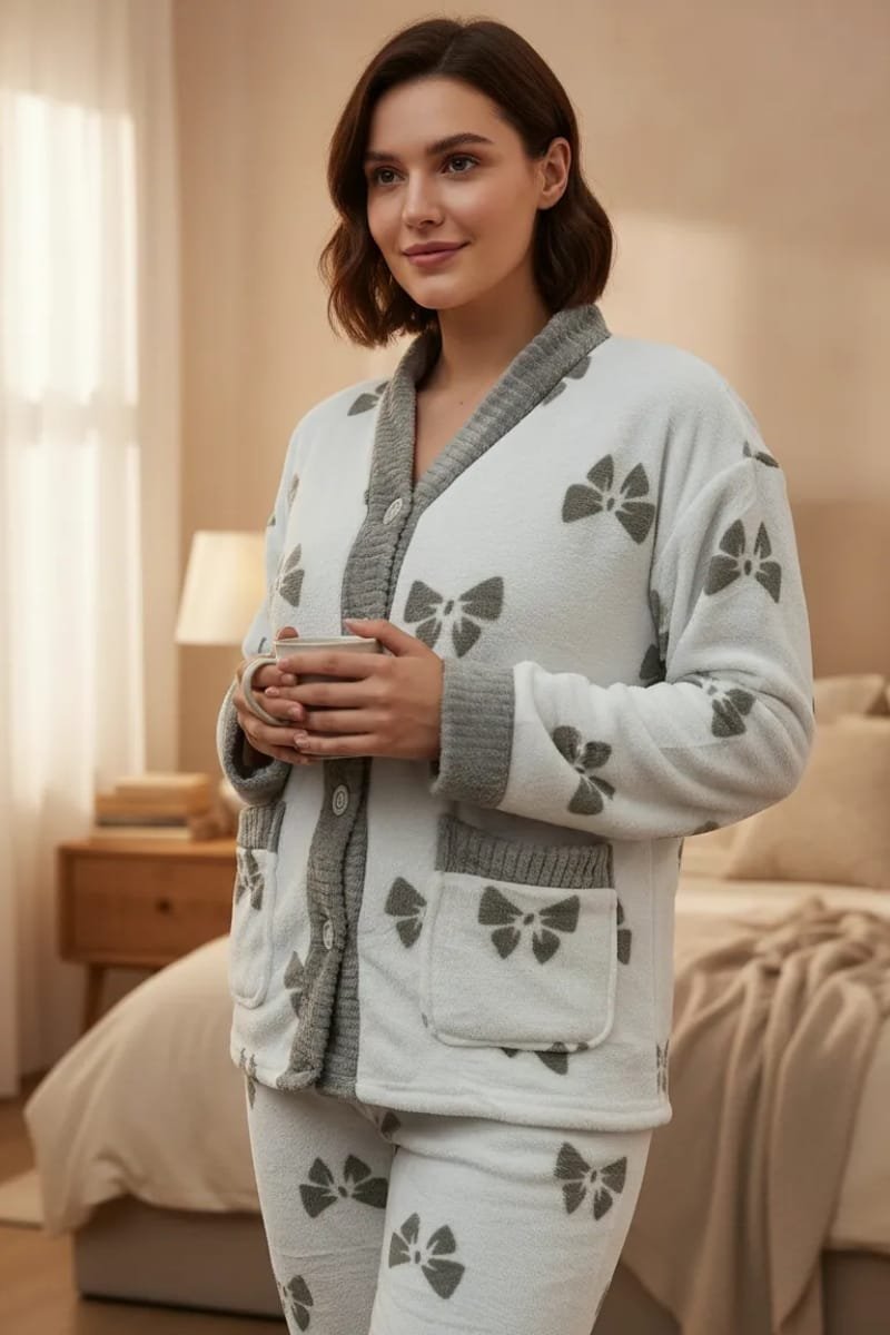 Pijama mujer con estampado de lazos - Imagen 5