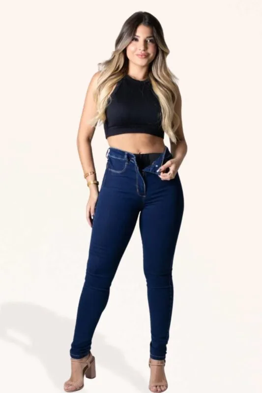 Jean con Faja Chupín Plus Size – Corte Corazón