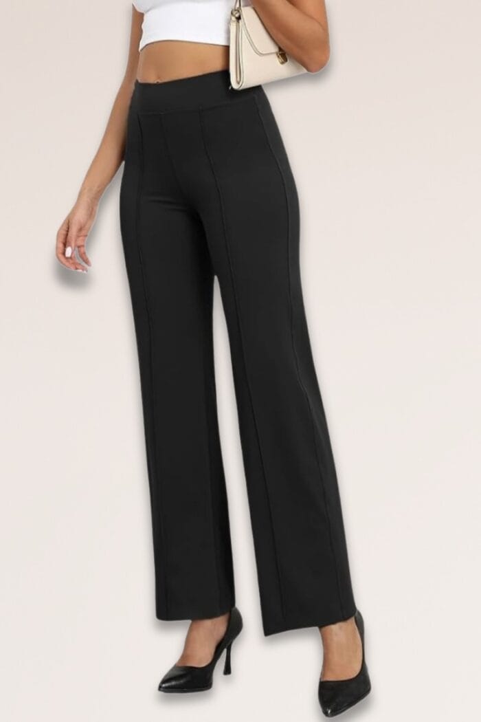 Pantalón oxford elastizado tiro alto