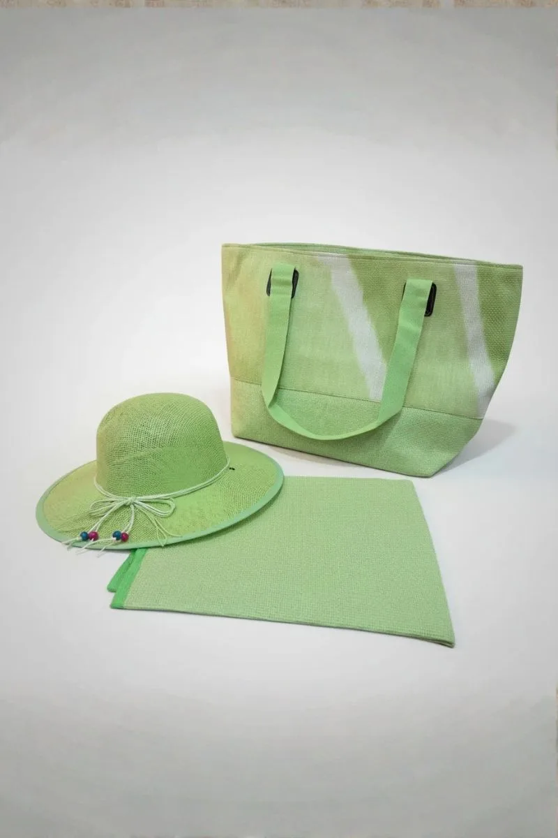 Set 3 de playa piezas bolso, sombrero y esterilla - Imagen 4