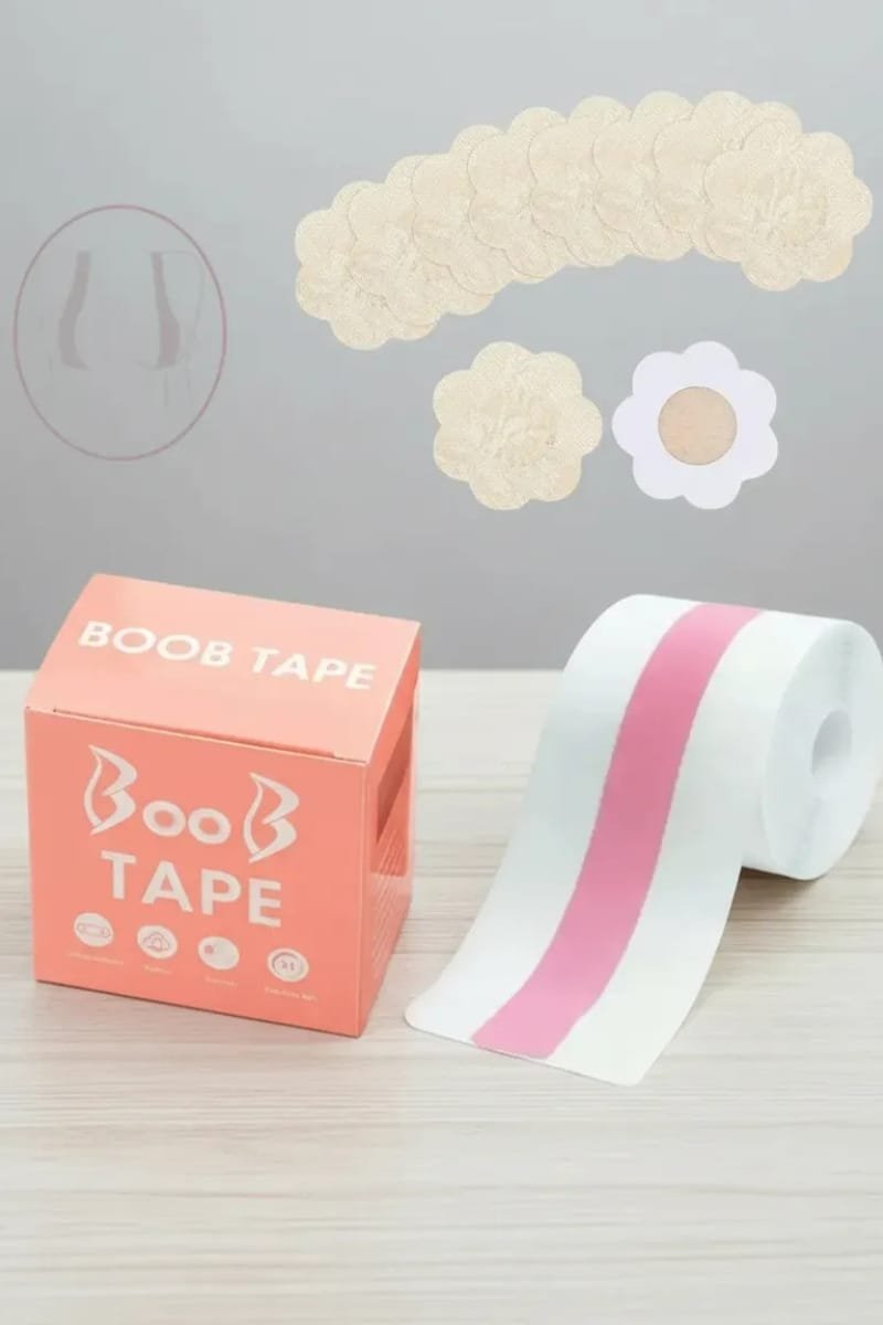 Cinta levanta busto transparente invisible +10 pezoneras - Imagen 3