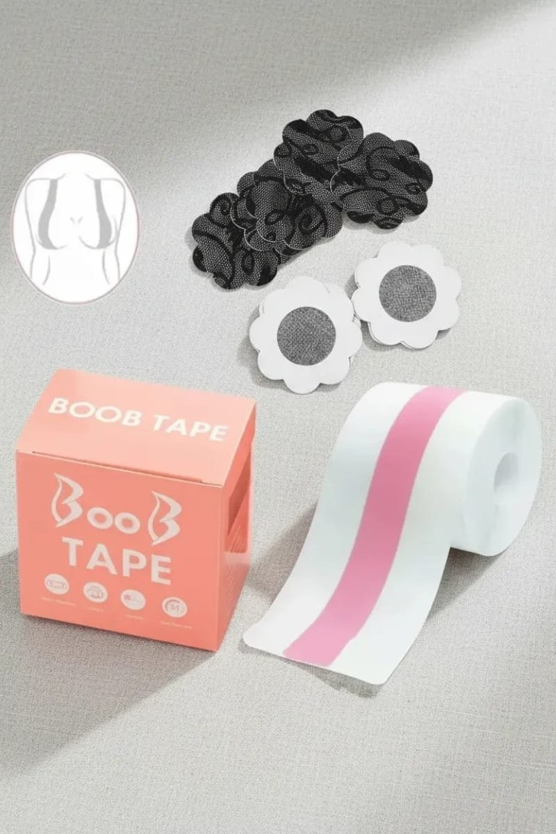 Cinta levanta busto transparente invisible +10 pezoneras - Imagen 2