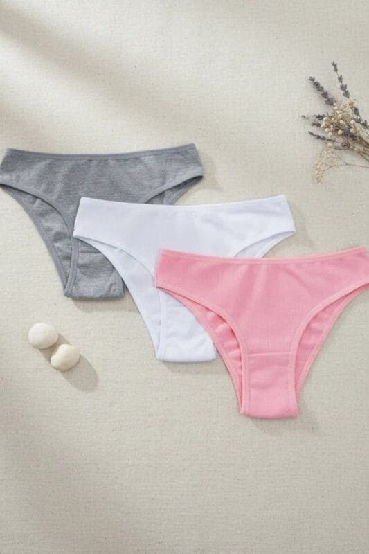 Pack X3 bombacha bikini algodon