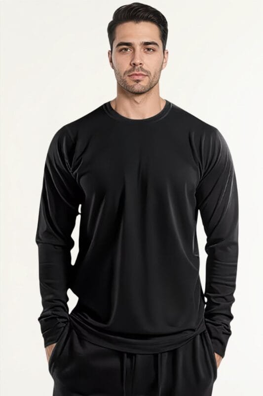 Remera Térmica Afelpada Hombre Manga Larga