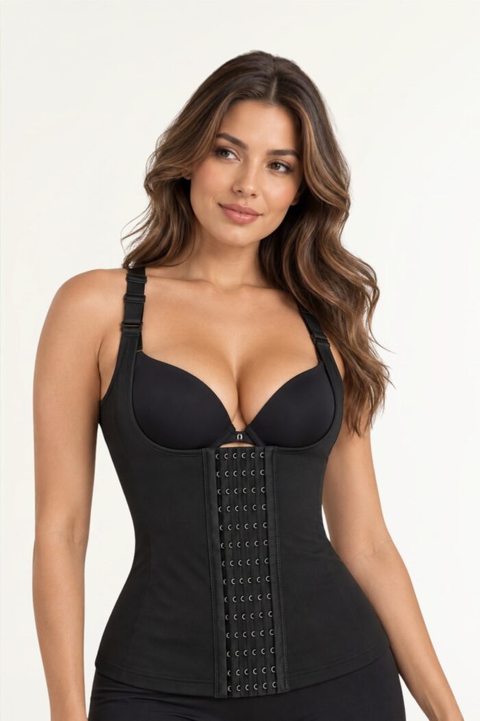 faja con 6 niveles de broches perfil de frente